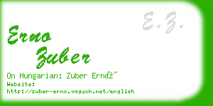 erno zuber business card